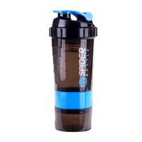 

Custom LOGO Wholesale GYM 500Ml Plastic Protein Bottles Sports Shaker Cups With Storage