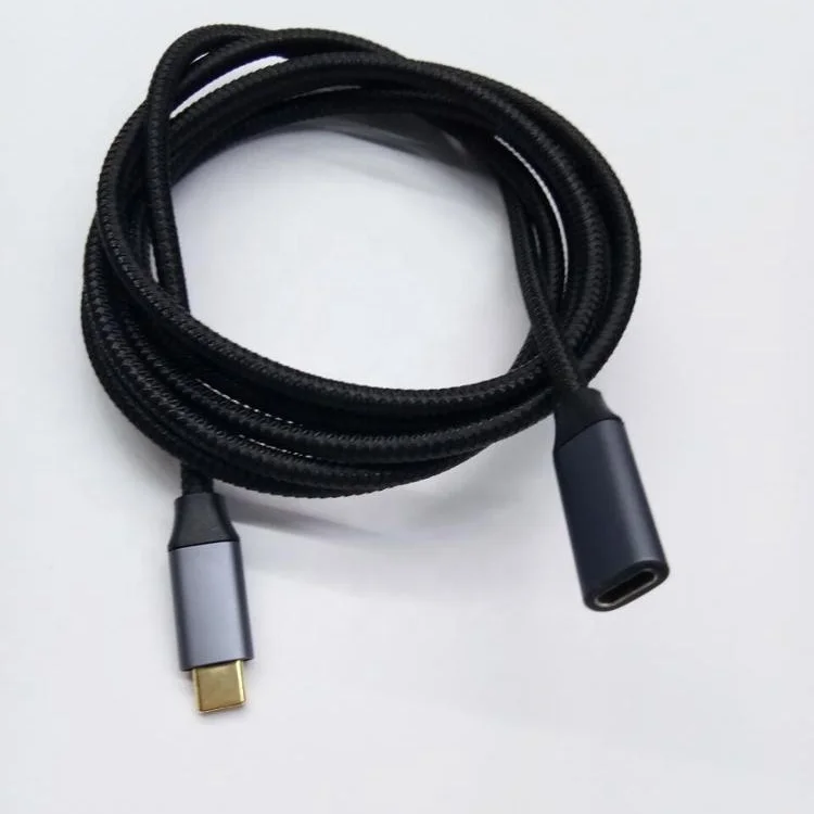 

Type C Extension Cable USB C Male to Female 2.0 3.0 3.1 version Nylon Braided Charging and Syncing Extender Cord, Black;white;grey;customize