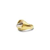 JANICE AW19 new design flip-open covers stamp ring Stainless Steel tail rings in gold plating for Hip-hop jewelry set custom