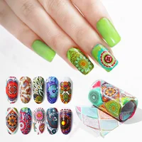 

Misscheering New Style 10 Pcs/set Mix Flower Design Nail Art Transfer Foil Paper Stickers 4*20cm DIY Nail Decorations