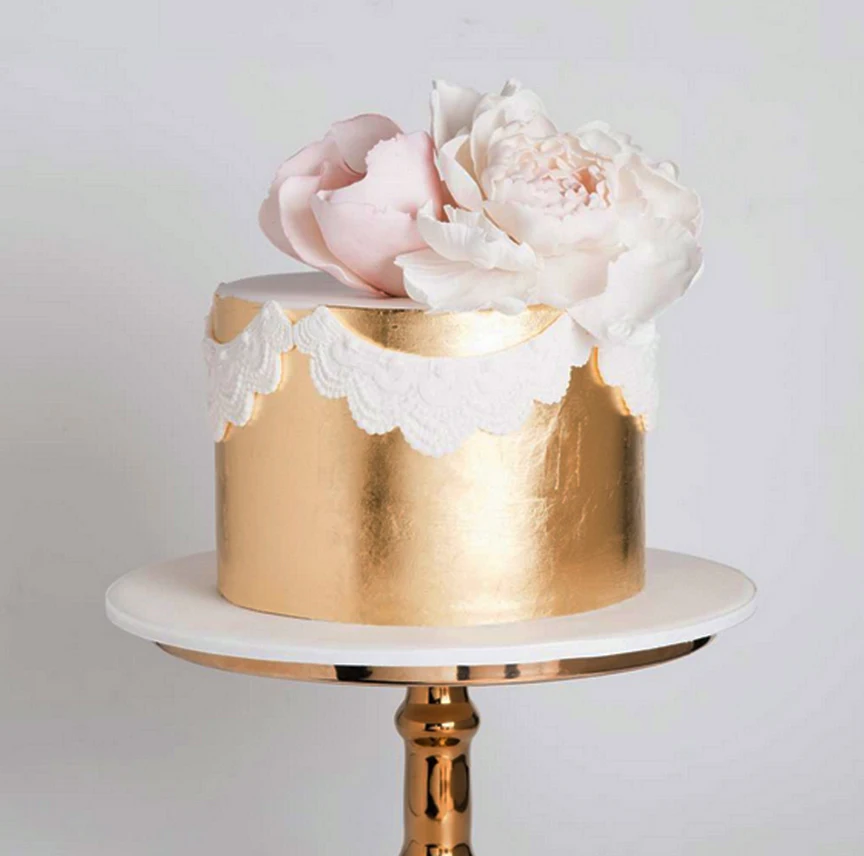 
9.33x9.33cm 24k pure edible gold foil sheets for cake decoration 