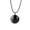New design handmade time gemstone luminous moon necklace Stylish personality glass ball starry moon eclipse pendant wholesale