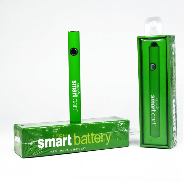 

2019 latest cbd vape battery smart cart battery 510 thread 380 mAh, Green