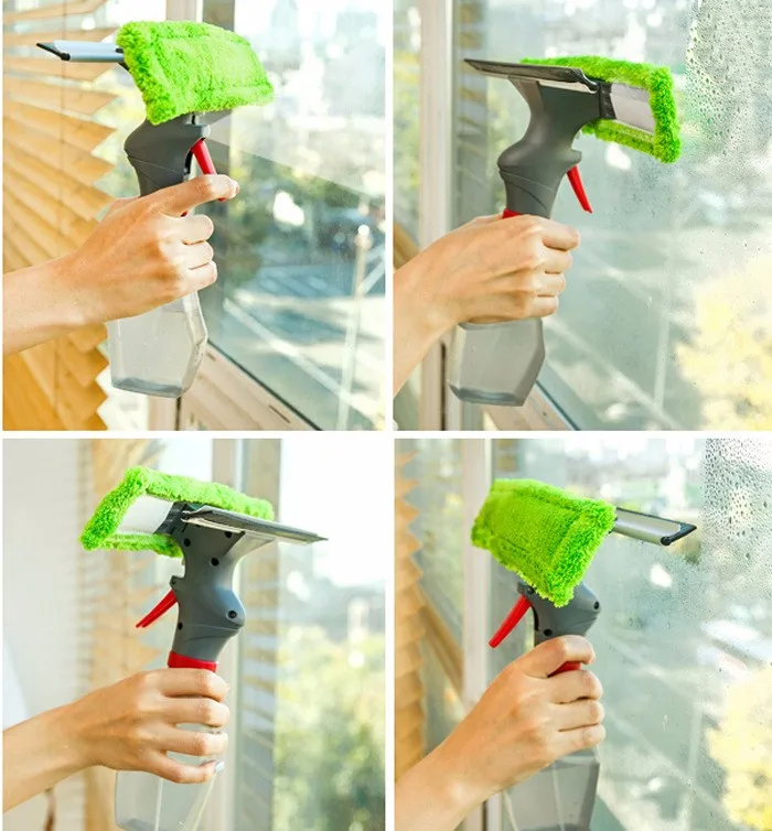 
Window wiper with squeegee & spray bottle window cleaning spray marine window wiper glass cleaning 