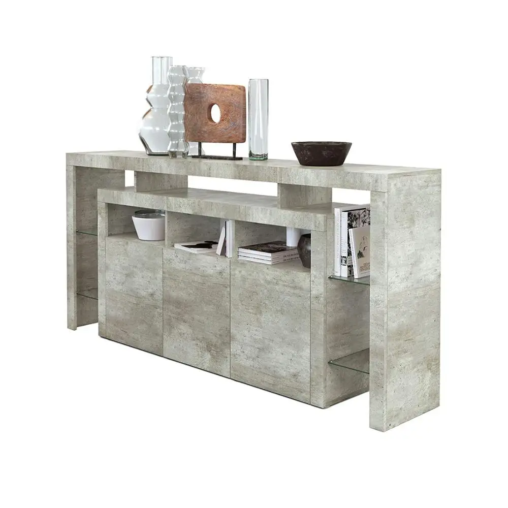 Beton Grau Home Bar Sideboard Display Schrank