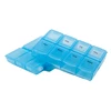 Travelsky Convenient and fashion custom small plastic weekly pill organizer box 7 days travel pill case