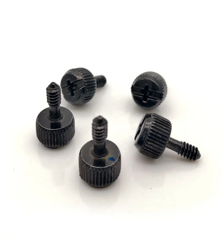 
M3 Steel precision custom knurled thumb shoulder case screw 