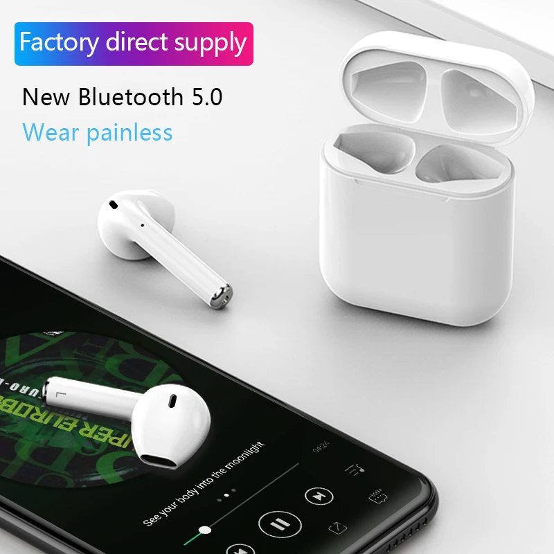 

Golden SKY I9S Wholesale Touch Sensor Wireless Stereo In Ear Buds Magnetic Noise Canceling Hifi Sport Bluetooth Earphone, White