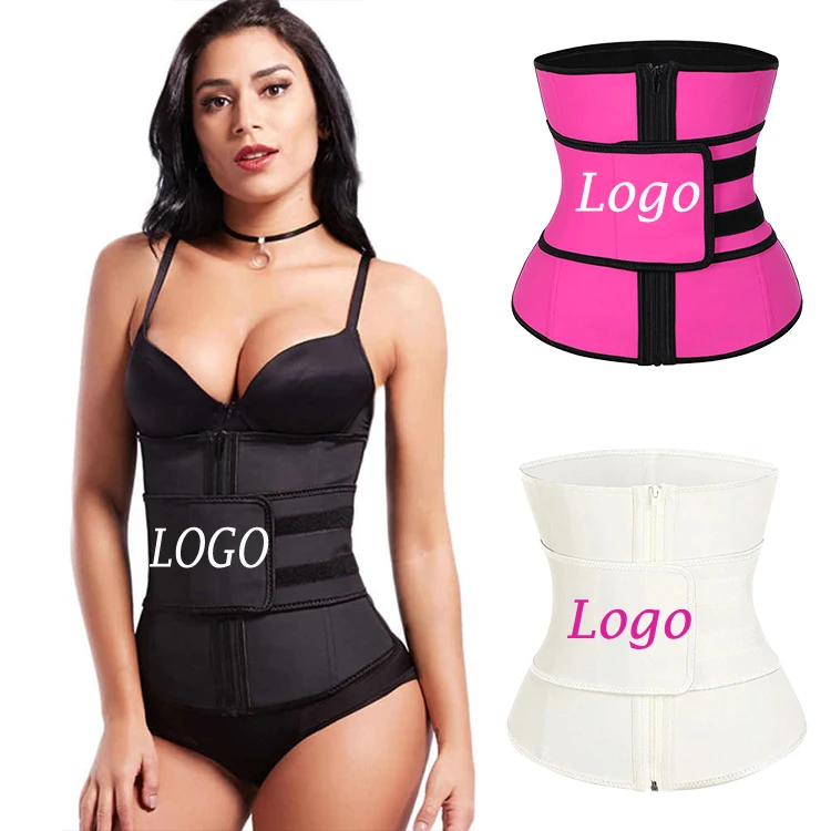 

Feelingirls Wholesale 7 steel boned adjustable latex waist trainer private label belt slimming women high quality