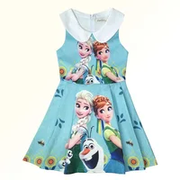 

New Product Cartoon Frozen Sleeveless Children Wear Kids Girl Clothing Dress From China Market