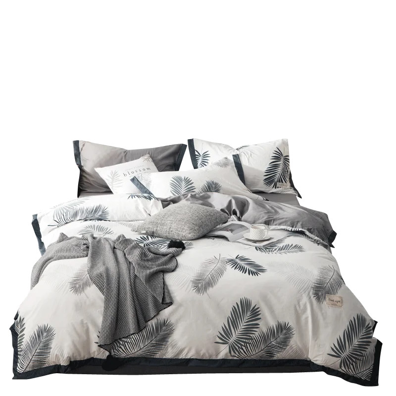 Luxury 100 Cotton Custom Printed Duvet Cover Set Queen With