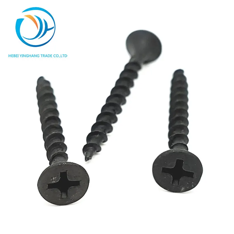 
black phosphated phillips bugle head fine Coarse thread drywall screw 