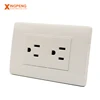 High quality 15a wall switch and socket with red copper metal 6 pin international power wall socket