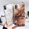 Suitable for Iphone Gold Foil Marble Drop Glue Mobile Phone Case Flash Powder Iphone