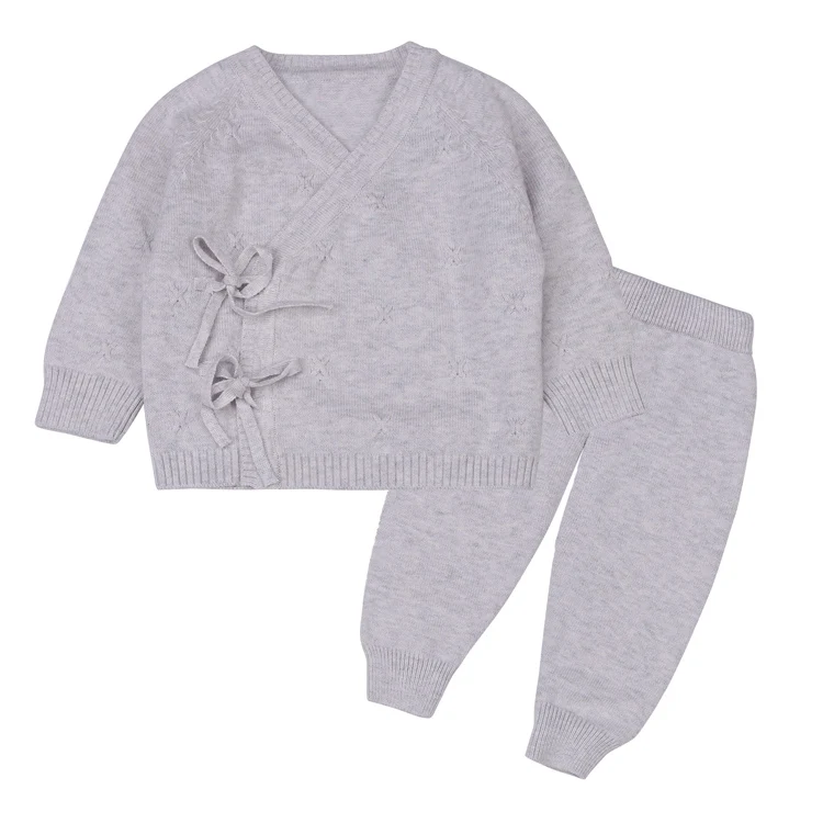

High Quality Baby knitted Clothes 100% cotton Baby Clothing Set Stock Kids Clothing