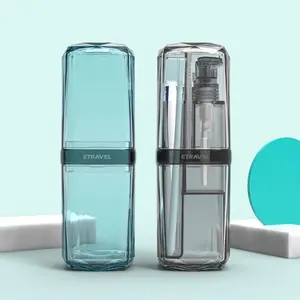 Image of Toothbrush wash cup for travel, Portable Business Trips Travel Toothpaste Case Travel wash cup PC ABS Cup