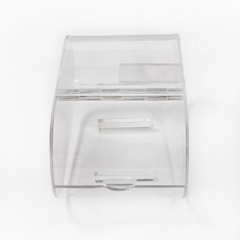 

Custom sizes clear ellipse shape acrylic candy bins food cookie nuts containers display box with price tag slot wholesale