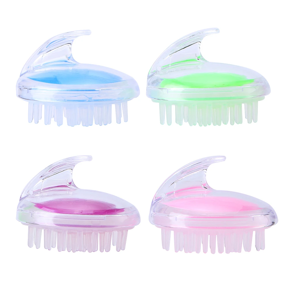 

Free sample Factory direct sale Transparent shampoo brush Silica gel massage brush hair scalp massager shampoo brush