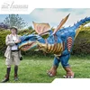 Adult operated hide legs walking simulation dinosaur costumes