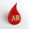 Wholesale custom epoxy cover pin drop shaped letter metal badges