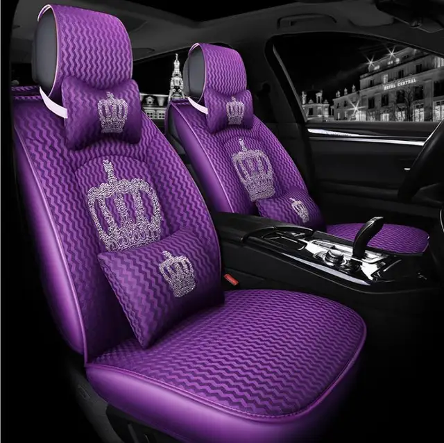 purple car seat cover