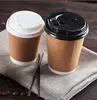Customized Logo Compostable Coffee&tea And Design 12oz Crazy Colorful Pla Coffee Hot Drink Paper Cup With Handle