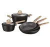 2019 Supper Hot Selling Indoor and Outdoor Granite Cookware with Full Wooden Accessories