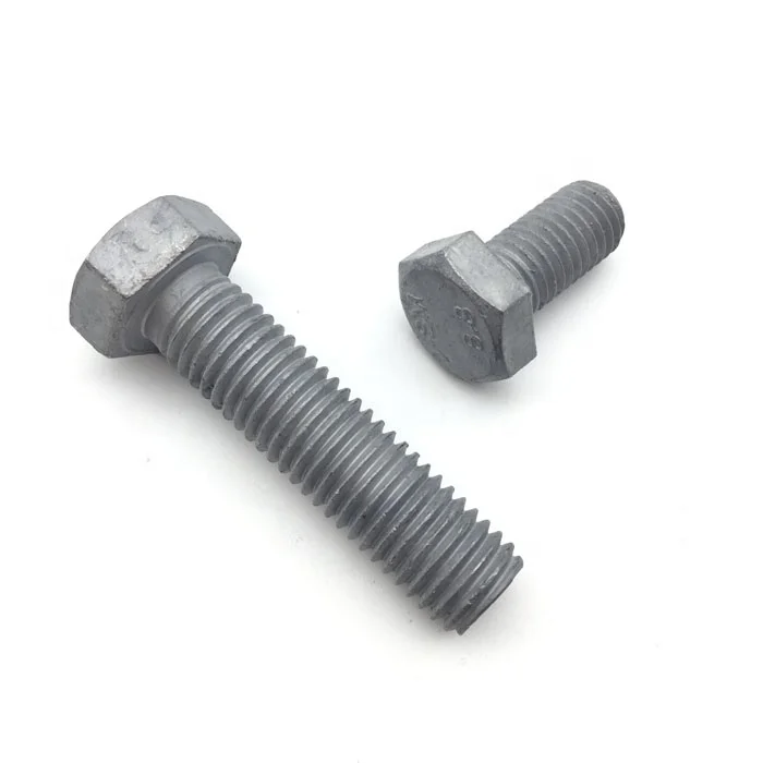 
Factory Cheap Price Hot Dipped Galvanized HDG Carbon Steel Hex Head Bolt 