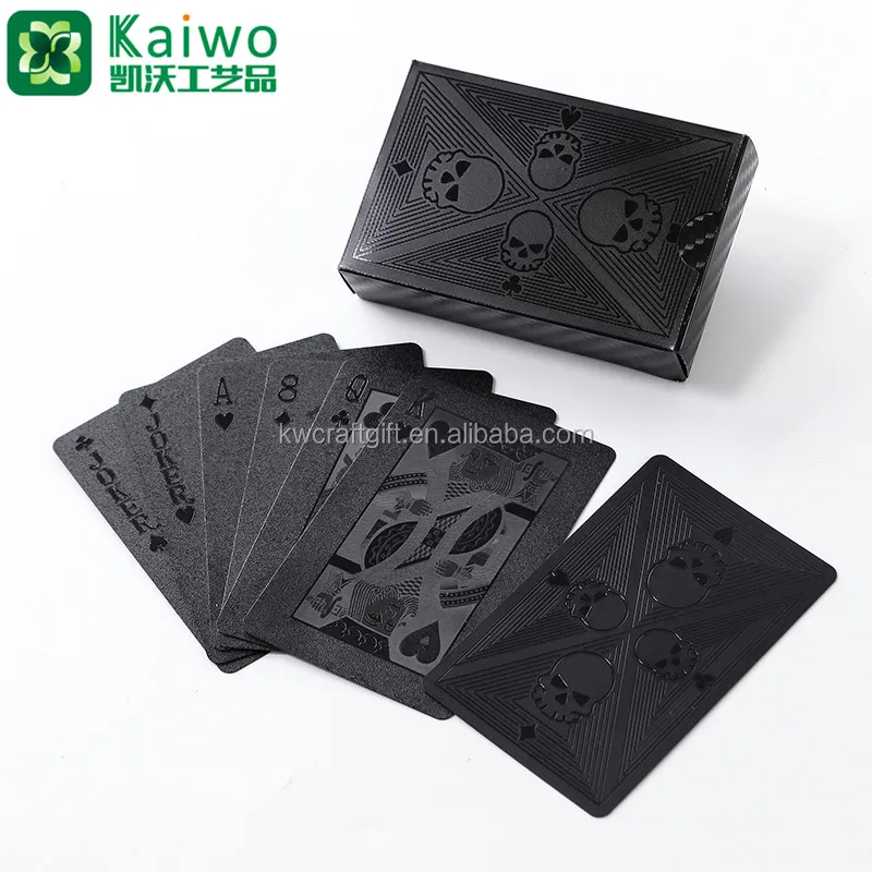 

Halloween Black foil PVC Playing Cards PET plastic poker cards, Cmyk