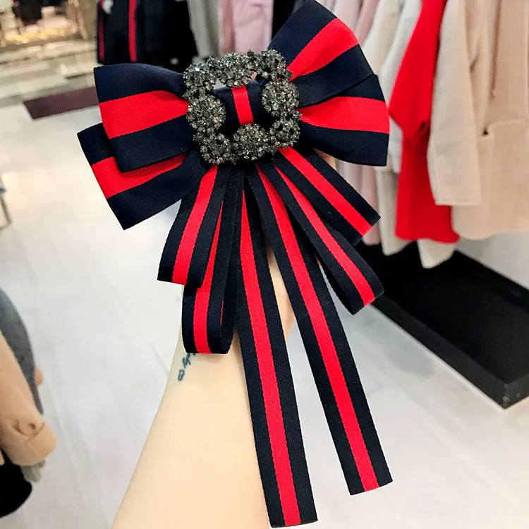 

korean style fabric bow tie for womens neck tie wholesale brooches, 2 colors