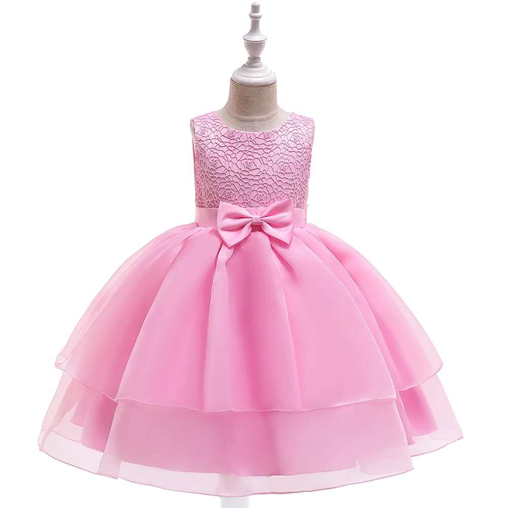 

Kids Party Dress For 2-7 Years Old Baby Net Frock Children Flower Girl Dresses LBB010, N/a