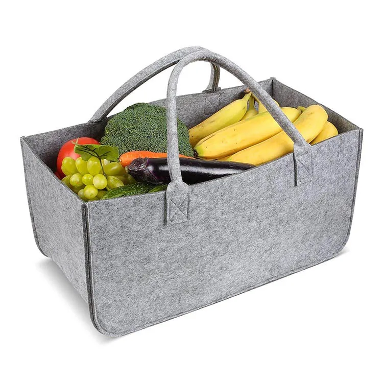 

Felt Firewood Organizer Storage Basket Box Polyester Fabric, Customized color