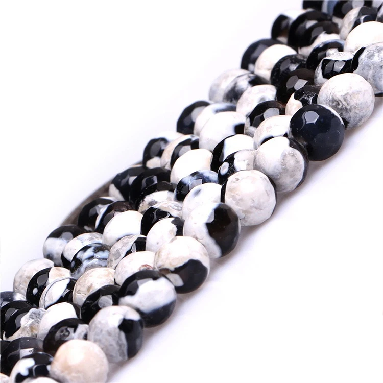 

Natural Round  Brazil Fire Agate Beads for DIY Bracelet, Colourful