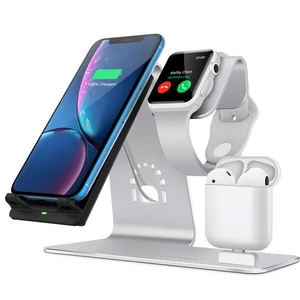 Universal Wireless Charger  Stand Desktop Charging Stand 3 in 1 Charging Station For iPhone/iWatch/AirPods