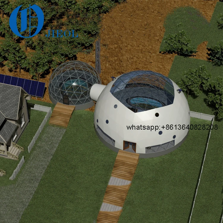 

Good price in stock 10m geodesic dome ready to ship, White,clear