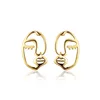 2019 Ornaments 925 sterling silver exaggerated personality abstract temperament face earrings female earrings