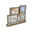 Different Sizes Wooden Picture joint quad standing multi photo frame