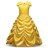 2019 Cosplay Belle Princess Dress Girls Dresses For Beauty and the beast Kids Party Clothing Magic stick crown Children Costume
