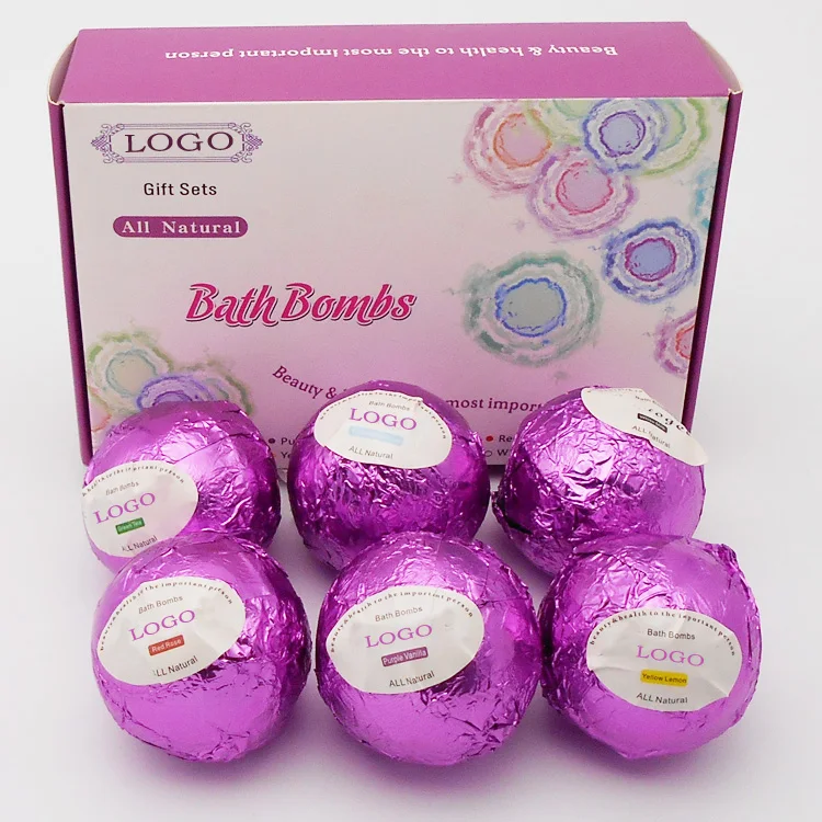 

private label beautiful scent handmade ball bath bomb gift set, N/a