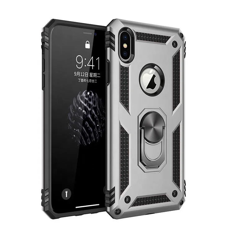 wholesale Guangzhou armor rugged kickstand ring mobile phone shell for iphone xs max