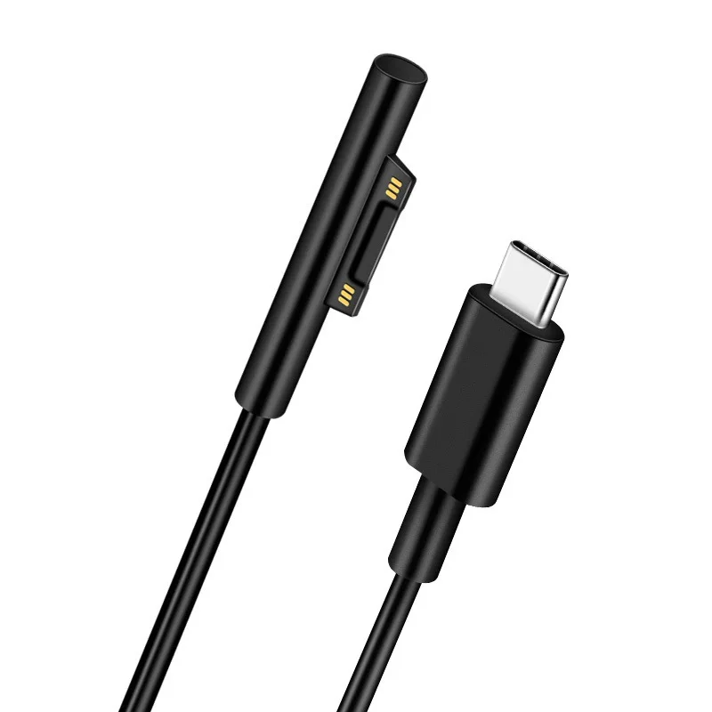 

Type c to connect PD charging cable for surface pro book 3, Black