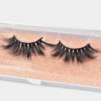 

25mm styles luxury 3D Eyelashes 3D Real Mink Eyelash For Makeup 3D mink lashes with custom eyelash packaging