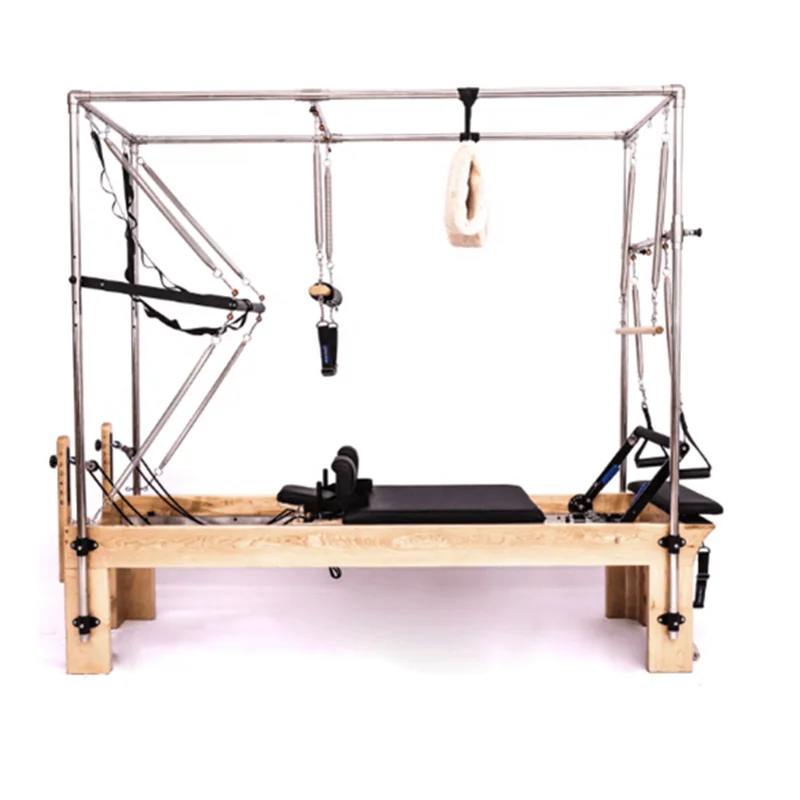 

2021 hot sales Pilates reformer equipment Wooden pilates cadillac reformer