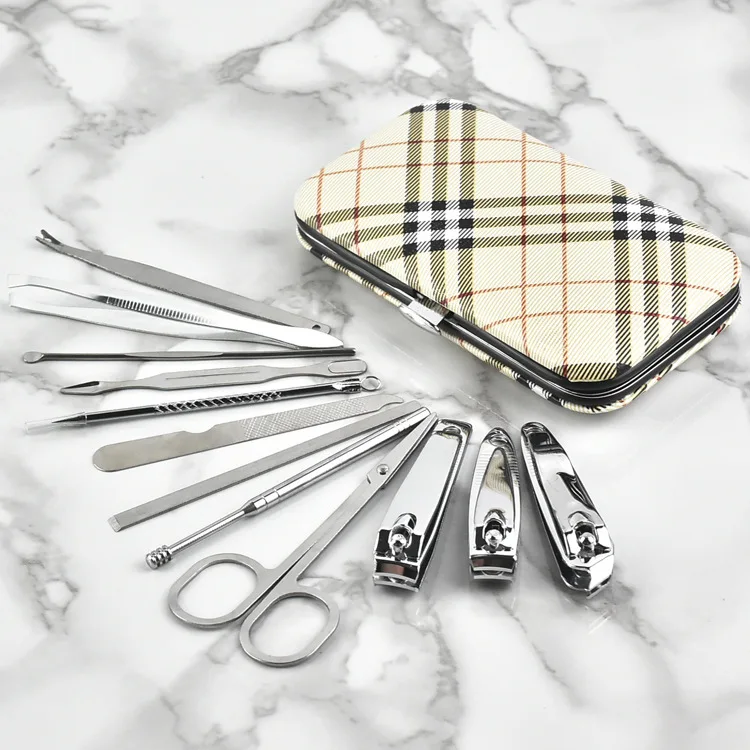 
multi-function 12-piece decoration tool Nail Care Cutter Cuticle Clipper Pedicure Kit nail clippers hand tool sets 