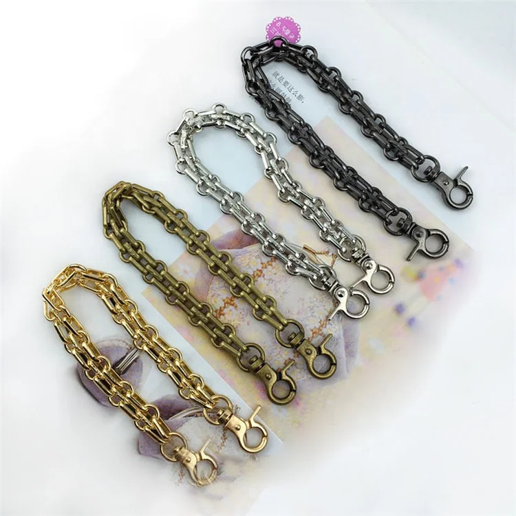 

MeeTee AP261 25cm Alloy Straps Chain with Lobster Buckle DIY Bags Clasp Frame Handbags Handle Part