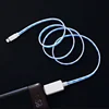 Shenzhen Supplier LED USB Cable Colorful Flat Mirco USB Lighting Cable