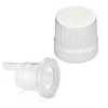 18mm White Tamper Evident EuroDrop Cap Assembled To 1.00mm Vertical Dropper Insert