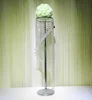 high silver crystal chandelier flower stand for wedding table decoration