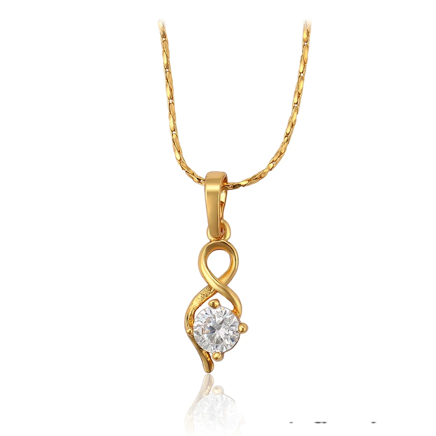 

45644 xuping fashion 24K gold color jewelry Synthetic CZ pendent necklace jewelry fashionable style jewelry