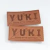 High Quality Debossed Brown Genuine Leather Label Patch for Clothes Garment Jeans Handbag Hats Shoes Backpack Leather Tag